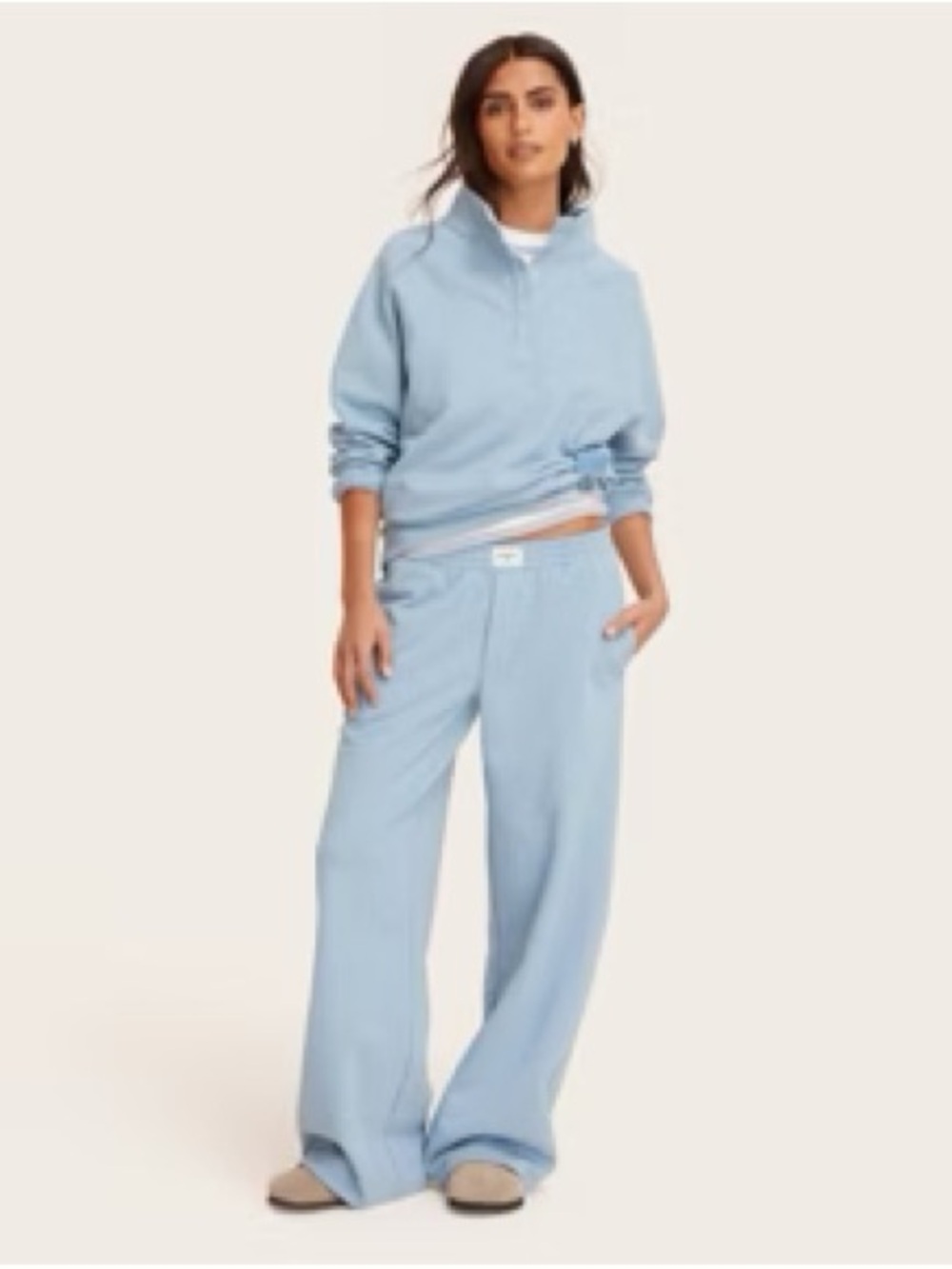 Parke x Target Light Blue Wide-Leg Boxer Sweatpants